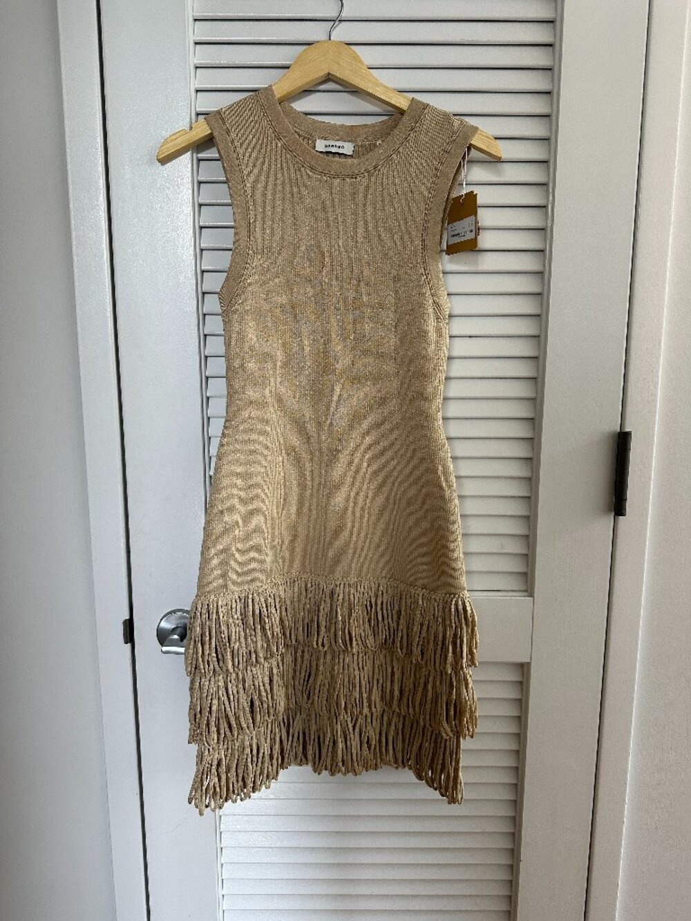 Sandro Fringe Trim Mini Dress NWT